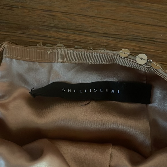 EUC Shelli‎ Segal Gold sequin pencil skirt - size 6 - Picture 2 of 11